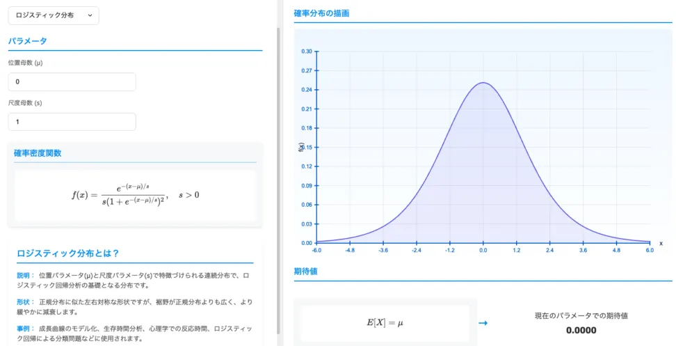 1.2 一般のロジスティック分布